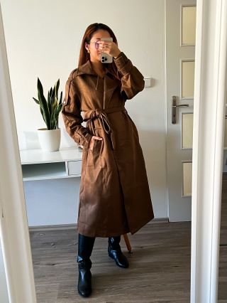 🤎 fall outfit inspo #suedecoat #outfits #fyp #online #firstdayofautumn #falloutfitideas #highkneeboots #